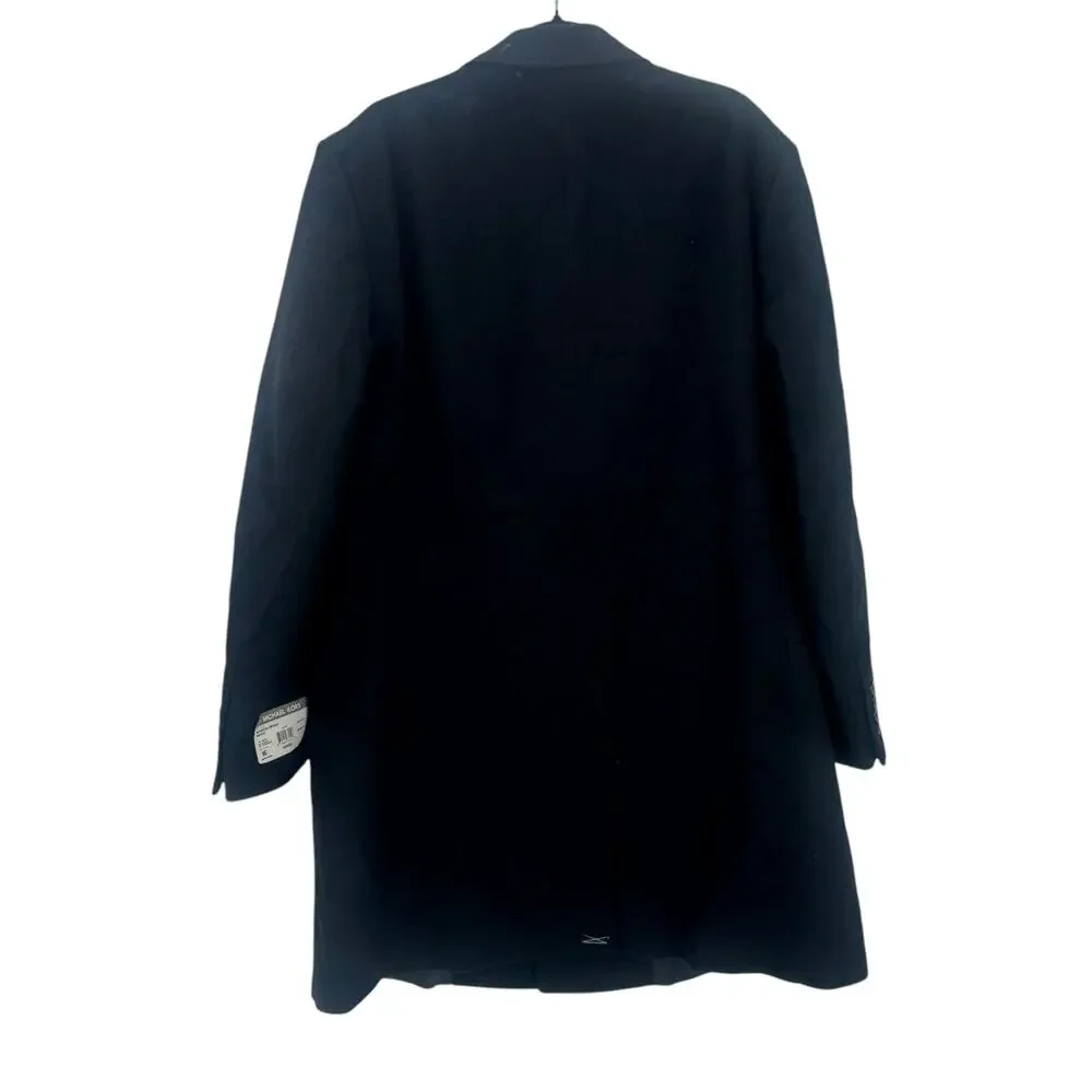 Michael Kors Classic Fit Luxury Wool Cashmere Blend Overcoats Black 48R NWT